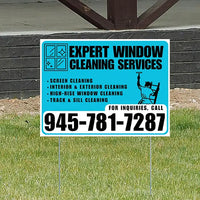 Expert Window Cleaning Services - Screen Cleaning, Interior & Exterior Cleaning, High-Rise Window Cleaning, Track & Sill Cleaning - Plain Aqua Blue White Design