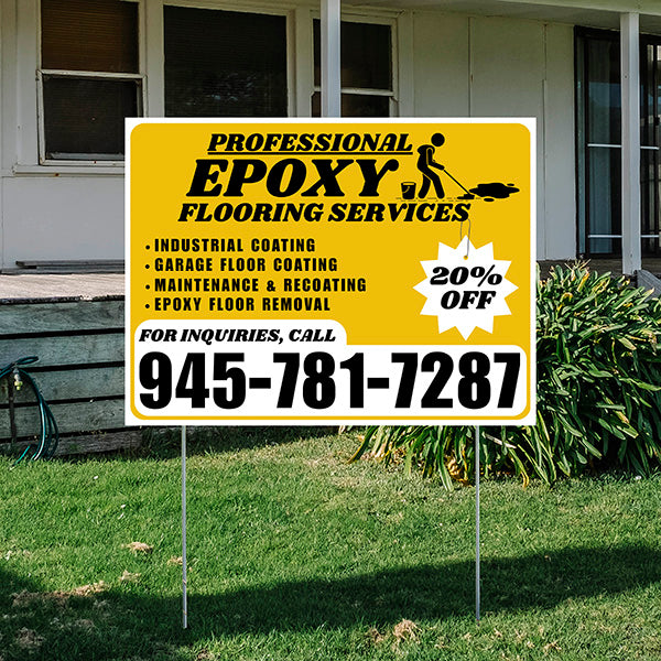 Expert Window Cleaning Services - Screen Cleaning, Interior & Exterior Cleaning, High-Rise Window Cleaning, Track & Sill Cleaning - Plain White Mustard Gold Design - YardSigns.com
