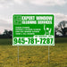 Expert Window Cleaning Services - Screen Cleaning, Interior & Exterior Cleaning, High-Rise Window Cleaning, Track & Sill Cleaning - Plain White Green Design - YardSigns.com