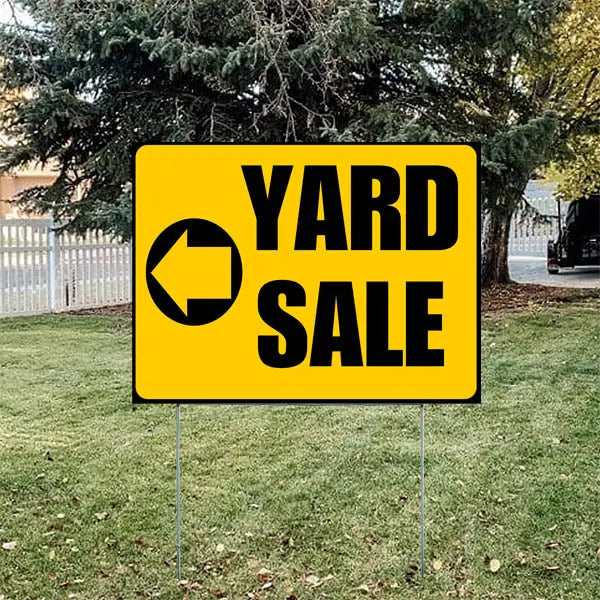 Garage Sale - Yard Sale - Mustard Yellow YardSigns.com